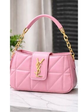Pink Crossbody Bag w/ Gold Hardware